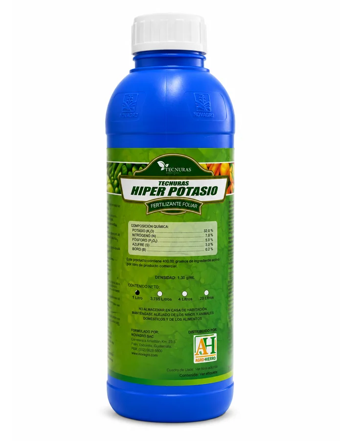 Producto Hiper Potasio de Tecnuras Agrícolas